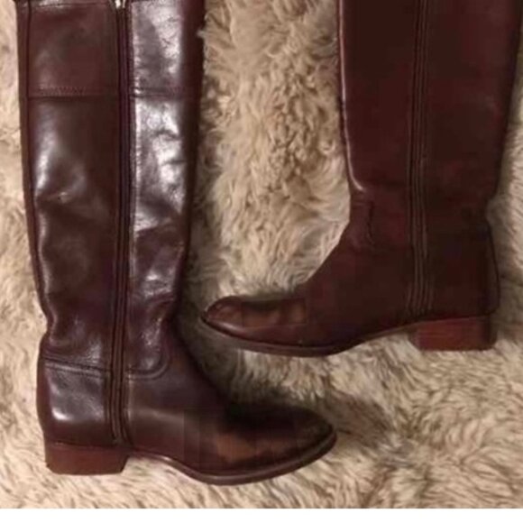 6.5 Great used Tory burch dark brown riding boots - Picture 4 of 4